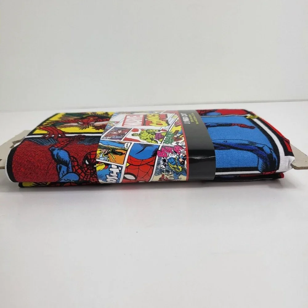 Marvel Comic Book Print Spiderman Cut Fabric 1 Yard 100% Cotton 36" X 44" Heroes - Picture 9 of 14